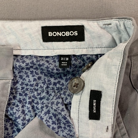 Bonobos Pants Mens 31x27 FIT* Lot 2 Blue Gray Slim Taper Stretch Chino Casual - Picture 13 of 16